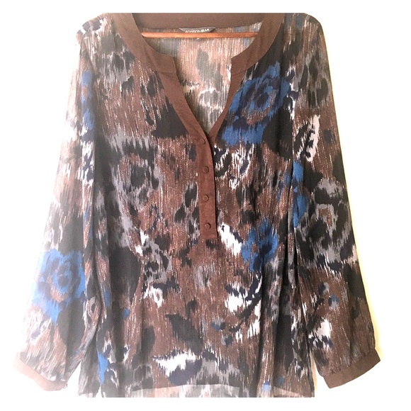 Veristile Sheer Multi-Colour Chiffon Top size 16 - Picture 12 of 14